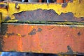 Rust and Crackled Paint on Metal