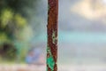 Rust is dammage for Stainless steel is harmful objects. Caustic Royalty Free Stock Photo