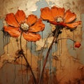 Rust Flowers: A Stunning Mannerism-inspired Painting With Delicate Sculptures