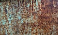 Rust and grunge brown and blue metal surface texture Royalty Free Stock Photo