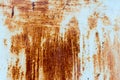 Rust.Light blue metal covered with rust.Corrosion Royalty Free Stock Photo