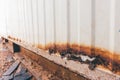 Rust metal from shipping container Royalty Free Stock Photo