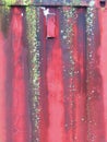 Rust on metal shipping container Royalty Free Stock Photo