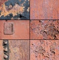 A rust metal texture and rivet