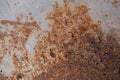 Rust of Metals. Corrosive Rust On Old Zinced Iron. Old Vintage Textured Surface. Royalty Free Stock Photo