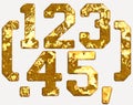 Rust numbers iron numerical letters Royalty Free Stock Photo