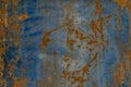Rust on Old Steel. blue steel oxide texture Royalty Free Stock Photo