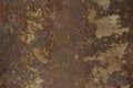 Rust and oxidized blurred background. Old iron panel. The wall of rusted plates. Grunge rusted metal abstract texture. Rusted Royalty Free Stock Photo