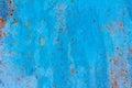 Rust paint texture. Background of old painted sheet metal with rust painted in blue