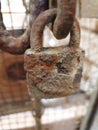 Rust on a rustfed abondened locked lock