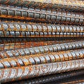 Rust steel rods Royalty Free Stock Photo