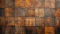 Rust Tile Wall: Textured Organic Forms For A Rustic Charm