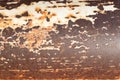 Rust on white iron plate
