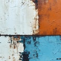 Rusty Abstract Background In Blue, Orange, And Yellow Colors Royalty Free Stock Photo