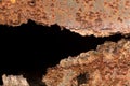 A rust on zinc wall