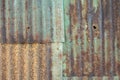 Rust on the zinc wall texture Royalty Free Stock Photo