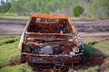 Rusted Abandoned Car Wreck Royalty Free Stock Photo