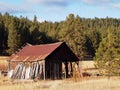 Rusted barn ruins Royalty Free Stock Photo