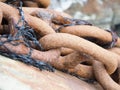 Rusted Boat Anchor Chain