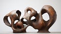 Rusted Bronze Assemblage Inspired By Henry Moore And Karl Blossfeldt