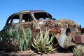 Rusted Car Garden Royalty Free Stock Photo