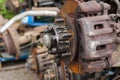 Rusted car parts Royalty Free Stock Photo