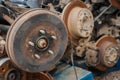 Rusted car parts Royalty Free Stock Photo