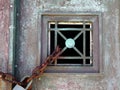 Rusted Chain on Old Bronze Door Royalty Free Stock Photo