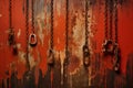 Rusted chains hanging from a wall Royalty Free Stock Photo