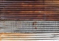 Rusted corrugated metal roof sheets Royalty Free Stock Photo