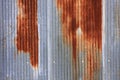 Rusted Corrugated Sheet Metal siding Royalty Free Stock Photo