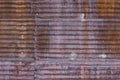 Rusted Corrugated Steel Panel