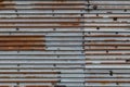 rusted corrugated steel sheets background and texture Royalty Free Stock Photo