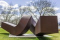 Rusted corten steel sculpture called `Virginia`