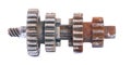 Rusted and dusted old vehicle gears isolated Royalty Free Stock Photo