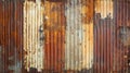 Rusted and Faded Corrugated Metal Panels Royalty Free Stock Photo