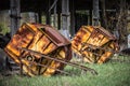 Rusted feed silo