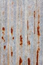 Rusted galvanized iron plate wall Royalty Free Stock Photo
