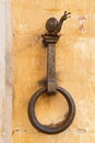 Rusted horse hitching ring Royalty Free Stock Photo