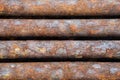 Rusted industrial pipes