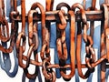 Rusted Iron Chains in Watercolor Royalty Free Stock Photo