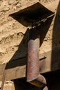 The rusted iron chimney for a gas water heater Royalty Free Stock Photo