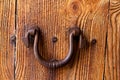 Rusted iron door handle Royalty Free Stock Photo