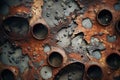rusted iron. Generative Ai