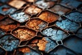 Rusted iron grate plain texture background - stock photography Royalty Free Stock Photo