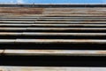 Rusted iron plate of facade factory