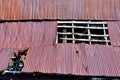 Rusted Metal Barn Roof