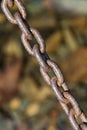 Rusted metal boat chain