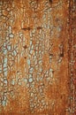 Rusted metal with cracks and peeling paint Royalty Free Stock Photo