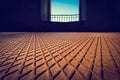 Rusted metal floor with a diamond-shaped pattern Royalty Free Stock Photo